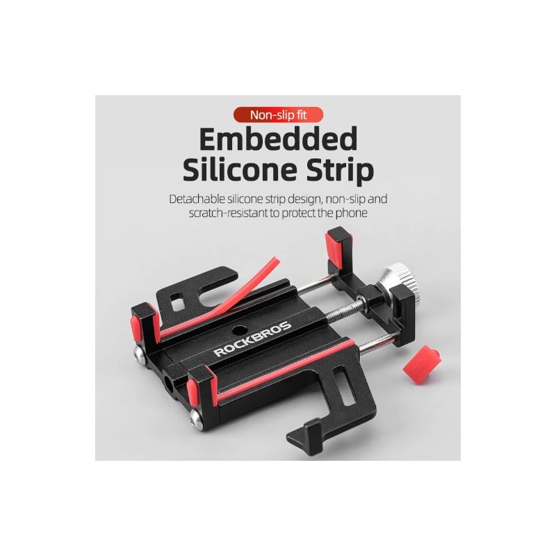 ROCKBROS Telefoonhouder Motorfiets Elektrische Fiets CNC Aluminium Beugel Vijf Klauwen Veilig Duurzaam Design