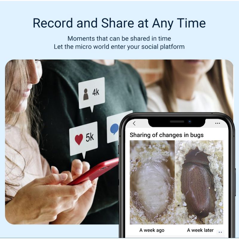 APEXEL 200X vergroting microscooplens voor mobiele fotografie iPhone Samsung hoge definitie beeldkwaliteit