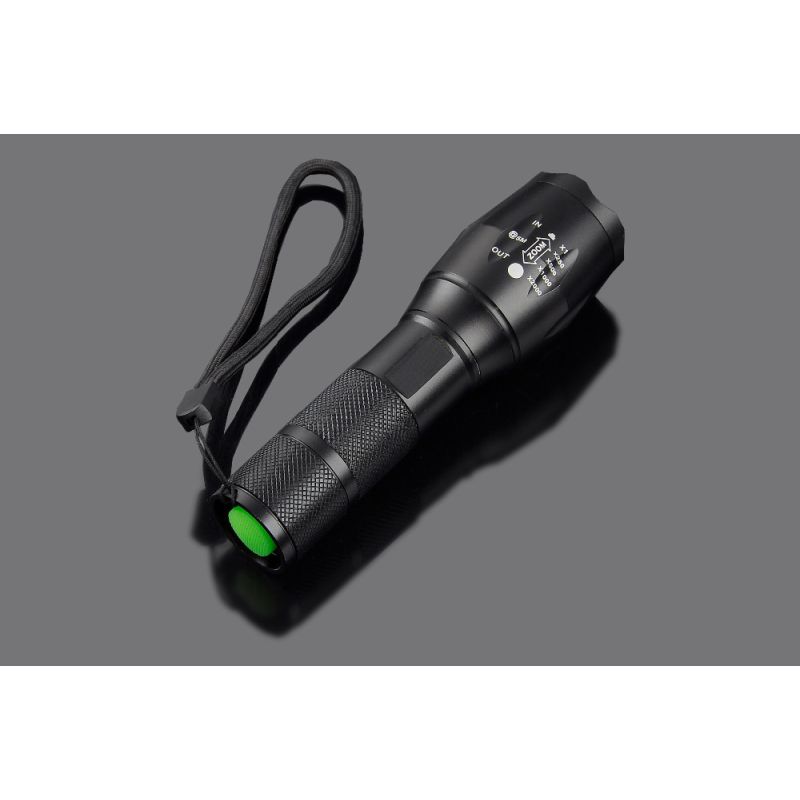 Ultrafire A100 Zoomable T6 1800-lumen zaklamp met LED technologie duurzame en compacte buiten zaklamp
