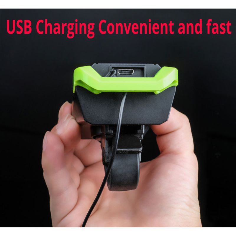 Fietsverlichting 2x T6 2400 Lumen USB oplaadbaar LED zes lichtmodi slimme modus zichtbaarheid fietslicht voorkant