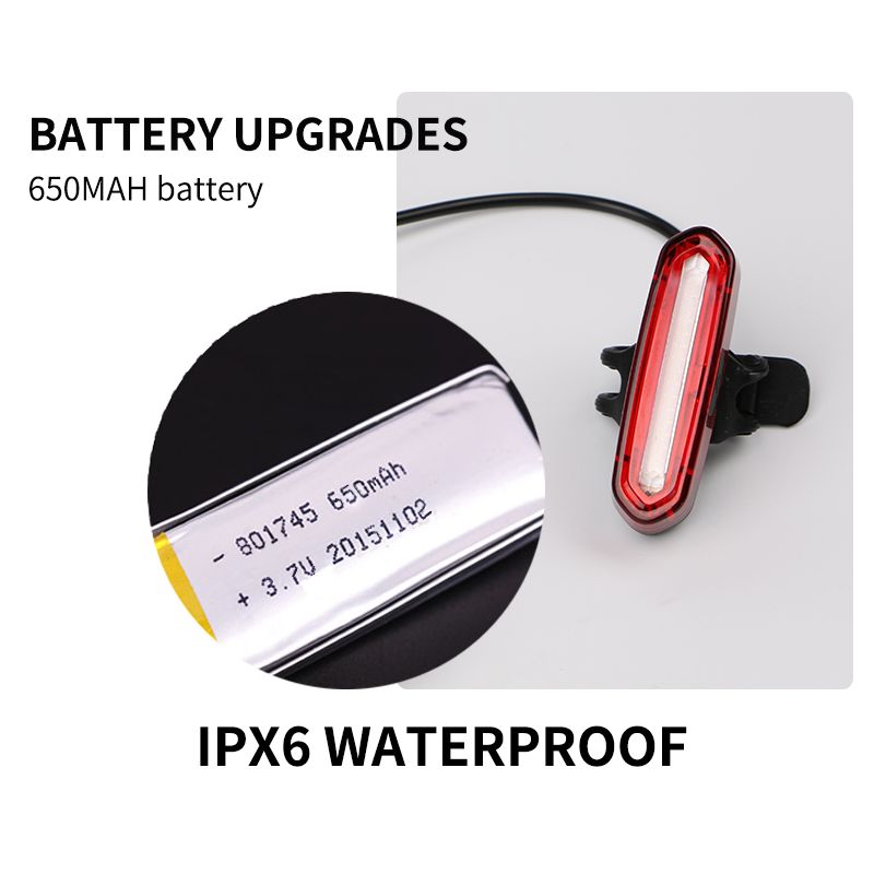 USB-oplaadbare fietsachterlicht COB-lamptechnologie hoge intensiteit ideaal voor fietsveiligheid en zichtbaarheid