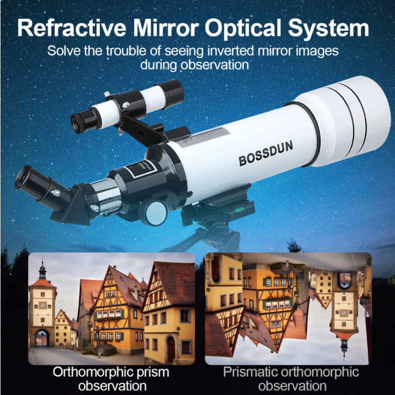Bossdun 333X professionele astronomische telescoop voor sterrenkijken kindertelescoop en maan observatie