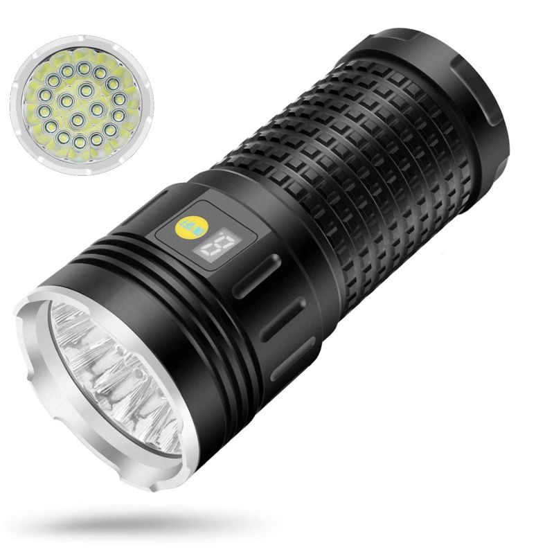SKY RAY LED zaklamp 15000 lumen oplaadbaar USB Type-C buitenzaklamp robuuste vliegtuig-aluminium 4 modi