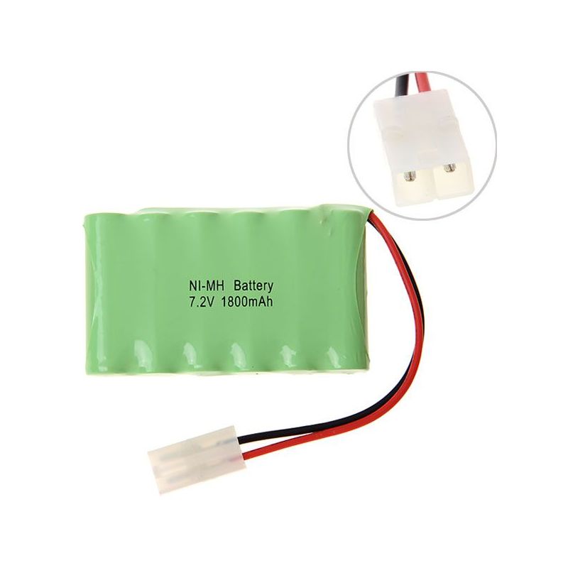 Duurzame 7.2V AA 1800mAh oplaadbare Ni-MH batterij Hoog capaciteitspakket voor speelgoedauto's en gadgets