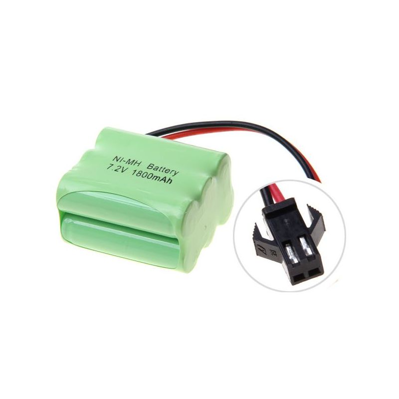 7.2V AA 1800mAh Ni-MH oplaadbare batterij hoge capaciteit milieuvriendelijk voor speelgoedauto's en modelvliegtuigen