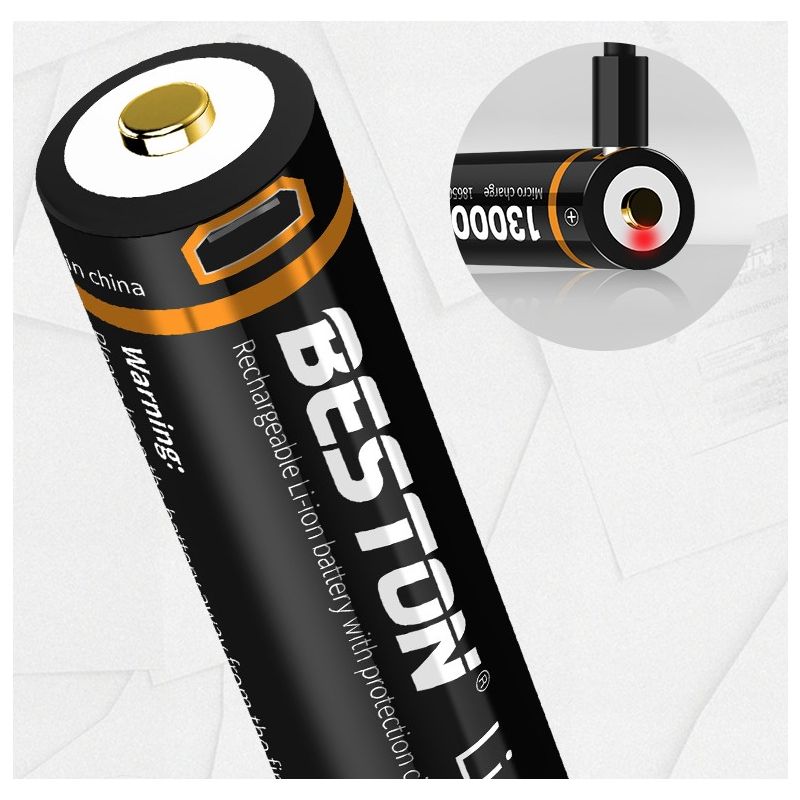 BESTON 18650 3.7V batterij hoge capaciteit 3500mAh Micro USB oplaadbaar perfecte energieoplossing elektronica