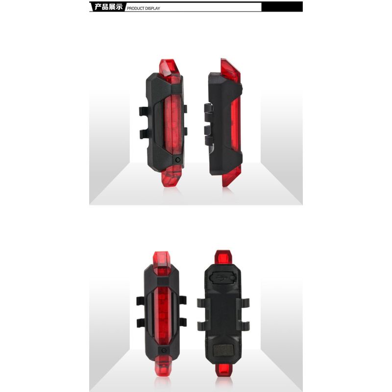 Draagbare USB Oplaadbare Fietstaartlicht LED Achterlicht voor Stedelijk Fietsen met Dynamische Flitsmodi Installatie