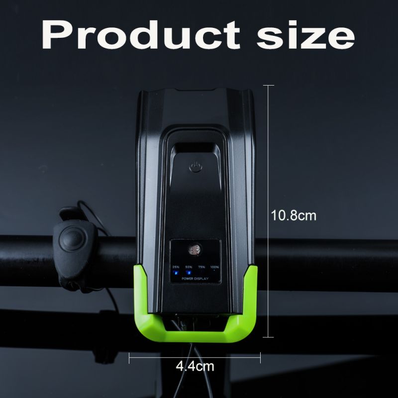 Fietsverlichting 2x T6 2400 Lumen USB oplaadbaar LED zes lichtmodi slimme modus zichtbaarheid fietslicht voorkant