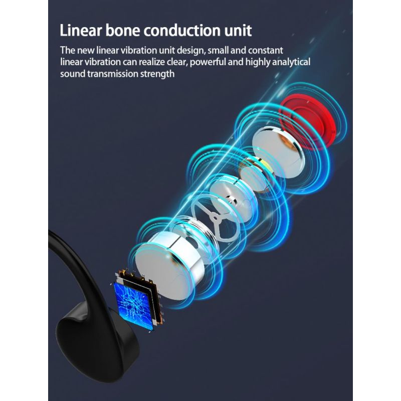 Beengeleiding Zwemmen Koptelefoon 16GB IP68 Waterdicht Bluetooth Sportoordopjes Zwemaccessoires Onderwater Audio