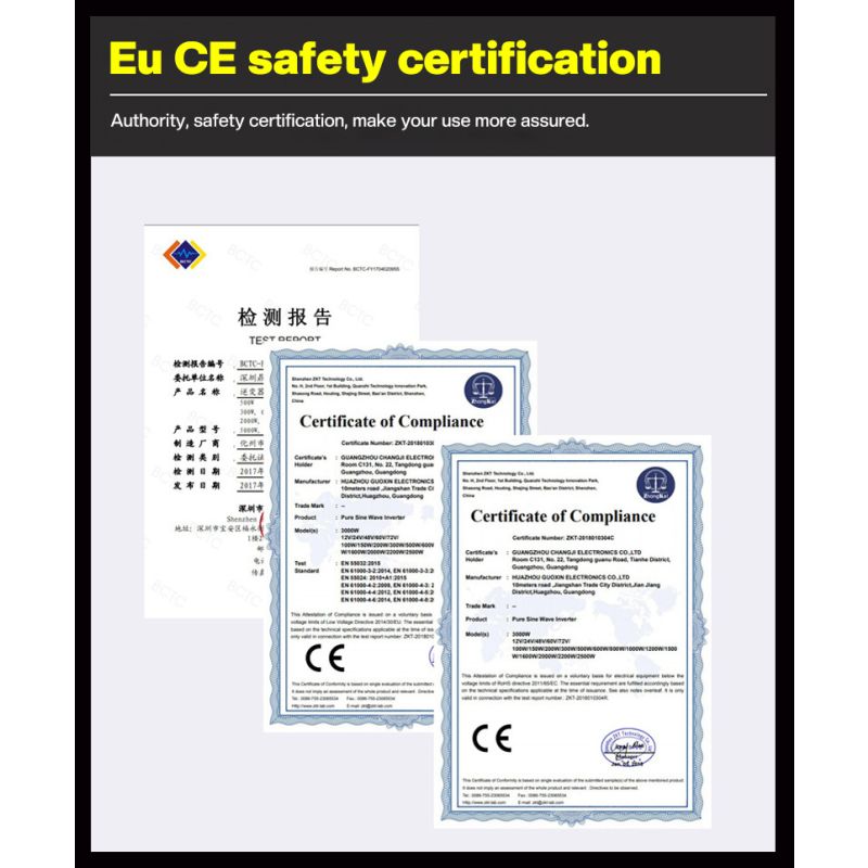 Pure Sine Wave Inverter 3000W-8000W voor Off-Grid en Camper Compact Ontwerp DC 12V/24V naar AC 110V/220V