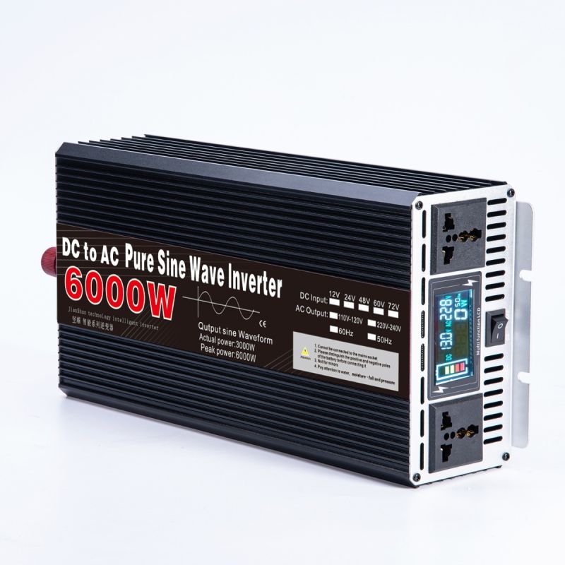 Pure Sine Wave Inverter 3000W-8000W voor Off-Grid en Camper Compact Ontwerp DC 12V/24V naar AC 110V/220V