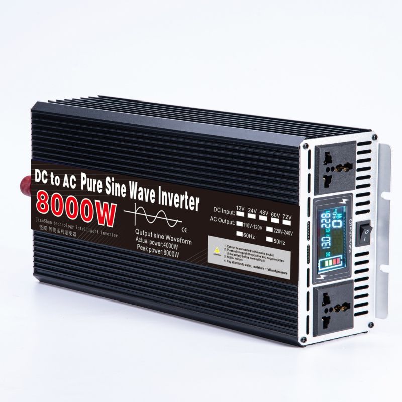 Pure Sine Wave Inverter 3000W-8000W voor Off-Grid en Camper Compact Ontwerp DC 12V/24V naar AC 110V/220V
