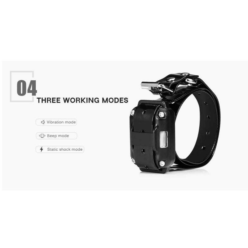 800m Elektrische Waterdichte Hondentrainingshalsband met Afstandsbediening en Verstelbare Trillingsniveaus
