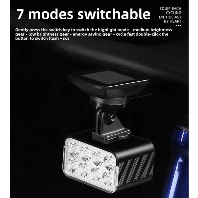 W450 Fietskoplamp 1800 Lumen met Draadloze Afstandsbediening & Liftfunctie | Veilig Nachtrijden