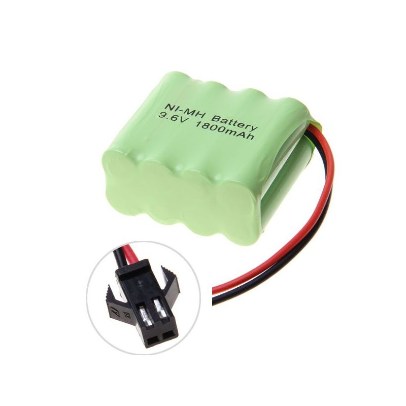 9.6V AA 1800mAh Ni-MH oplaadbare batterij SM-stekker milieuvriendelijke energie voor modelvliegtuigen auto's