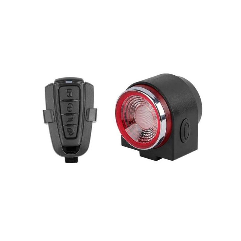 ANTUSI A8 Racefiets Anti-diefstal Alarm Slot met Automatische Rem Draadloze Bel en Fietsachterlicht Veiligheid