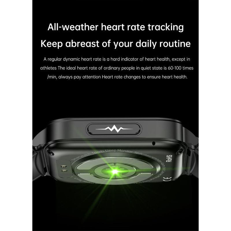 ET540 Smartwatch: ECG, Bloedglucose & Temperatuur! Fitness Tracker met Bloeddruk, Hartslag & Bluetooth Bellen