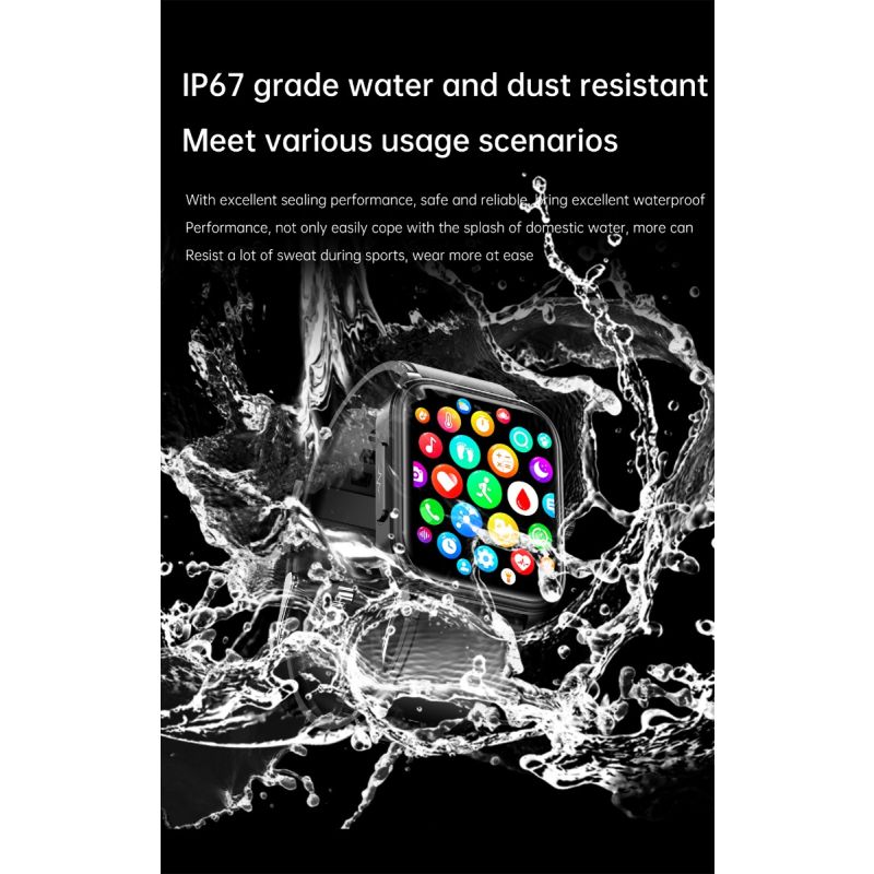 ET540 Smartwatch: ECG, Bloedglucose & Temperatuur! Fitness Tracker met Bloeddruk, Hartslag & Bluetooth Bellen