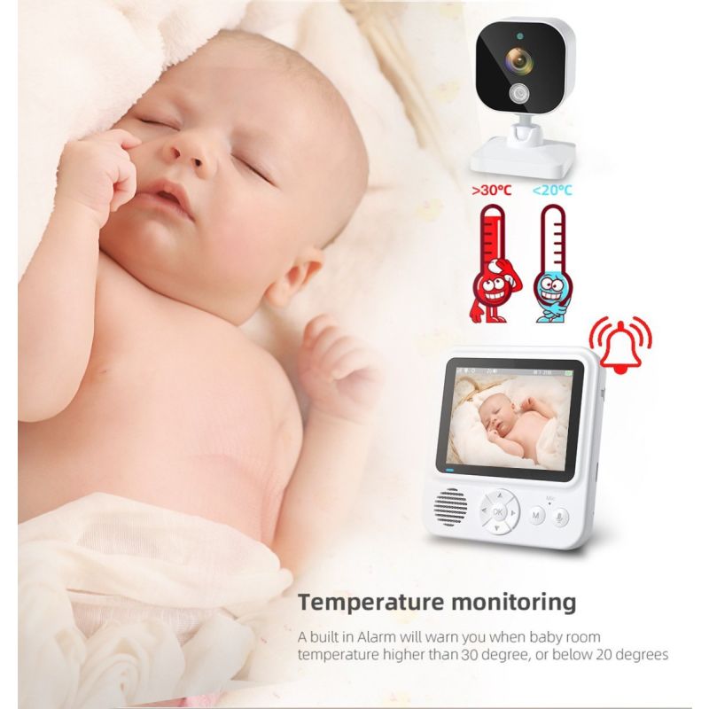 AMB900 Video-Babyfoon 2,8 inch IPS scherm 720P Betrouwbare Draadloze Babycamera Nachtzicht Tweeweg Intercom