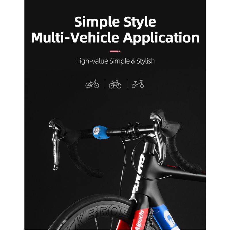 ROCKBROS Elektrische Fietsbel 110 dB Hoorn Regendicht Silicagel Shell Veiligheid MTB Stadsfietsen Accessoires