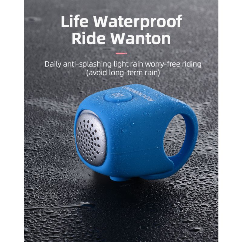 ROCKBROS Elektrische Fietsbel 110 dB Hoorn Regendicht Silicagel Shell Veiligheid MTB Stadsfietsen Accessoires