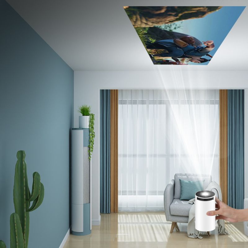 HY300 Android Projector 1280x720P Full HD WiFi 6 Slimme Draagbare Projector voor Thuisbioscoop en Kantoor