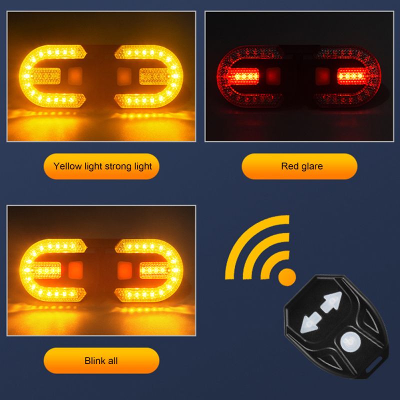 LED Fietslamp USB Oplaadbaar Draadloze Fietsverlichting Veiligheidsaccessoire voor Zichtbaarheid Fietser