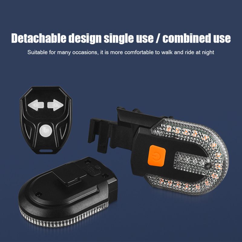 LED Fietslamp USB Oplaadbaar Draadloze Fietsverlichting Veiligheidsaccessoire voor Zichtbaarheid Fietser