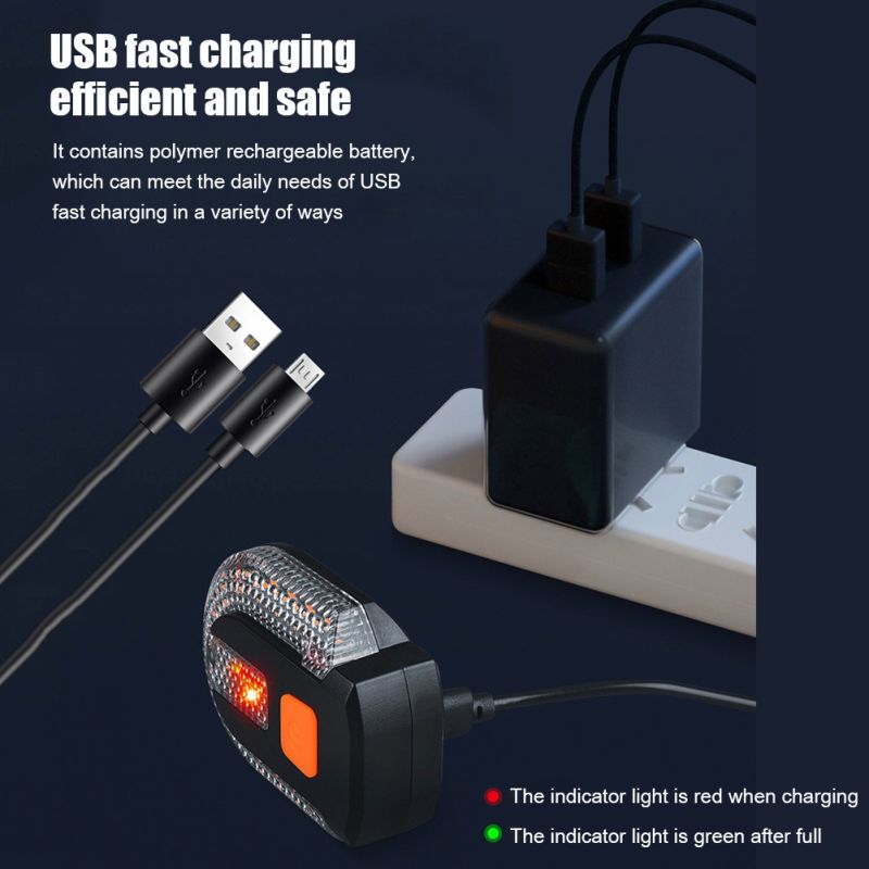 LED Fietslamp USB Oplaadbaar Draadloze Fietsverlichting Veiligheidsaccessoire voor Zichtbaarheid Fietser