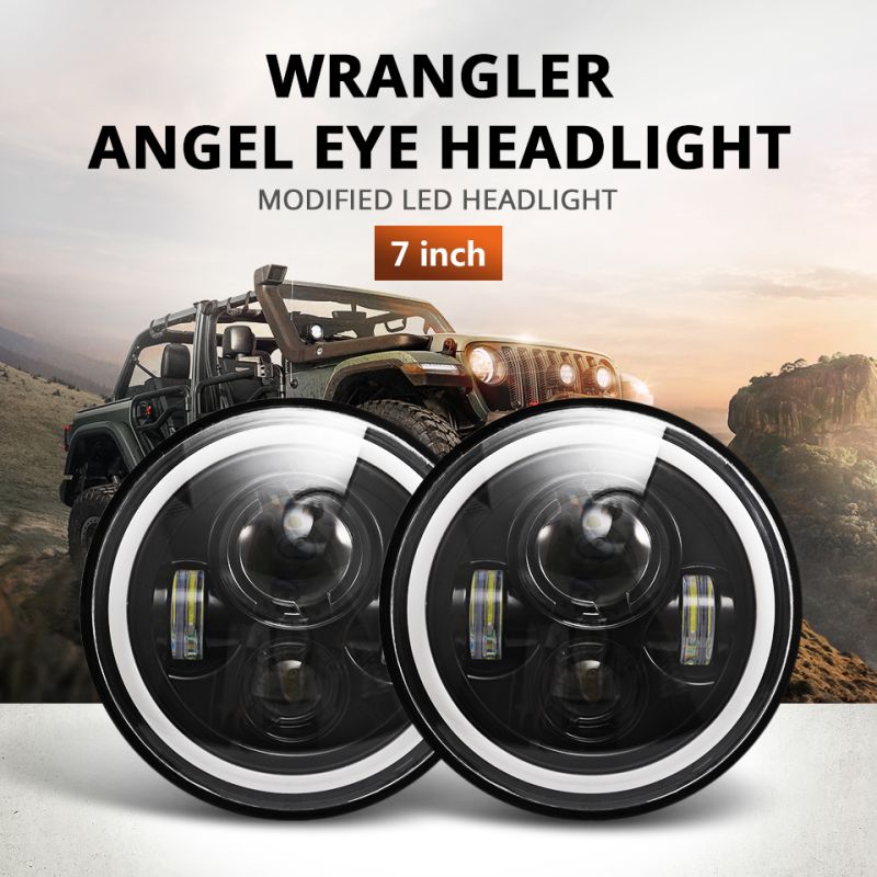 CO LIGHT 7 Inch LED Koplamp H4 voor Jeep Wrangler Veelzijdige Halo Lange Levensduur Weerbestendig Ontwerp