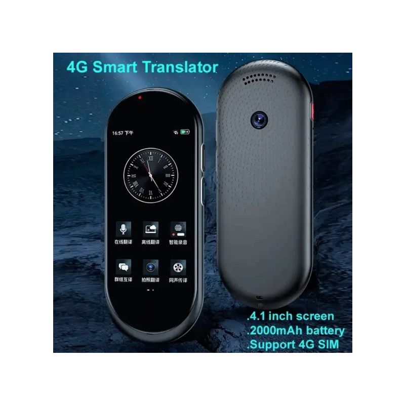 A10 Voice Translator 4G SIM Vertaler met 4.1-inch HD Scherm Reisgenoot voor Naadloze Wereldwijde Communicatie