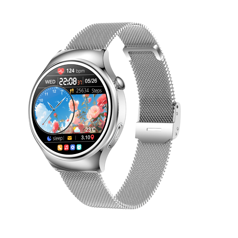 ET390 Vrouwen Smartwatch AMOLED ECG Bloedglucose HD Scherm Bloeddruk Hartslag Bluetooth Oproepen Waterdichte Dameshorloge