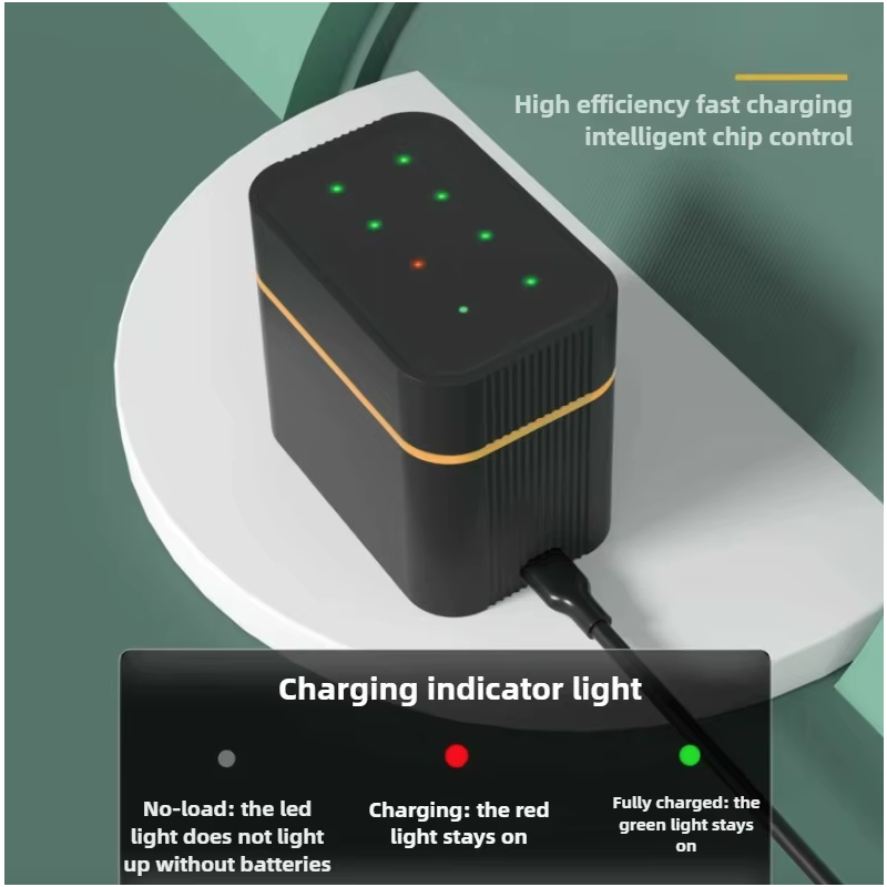 Oplaadbare AA Batterijen Lithium 1.5V 3000mWh 8-Pack met Oplader | Langdurige AA Batterijen voor Gaming & Camera's