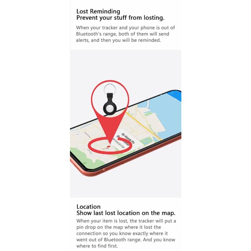 Mini GPS Tracker Bluetooth 4.0 Slimme Locator Realtime Locatie One Touch Find voor Sleutels Kinderen Huisdieren