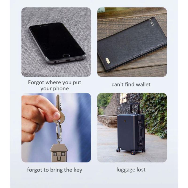 Mini GPS Tracker Bluetooth 4.0 Slimme Locator Realtime Locatie One Touch Find voor Sleutels Kinderen Huisdieren