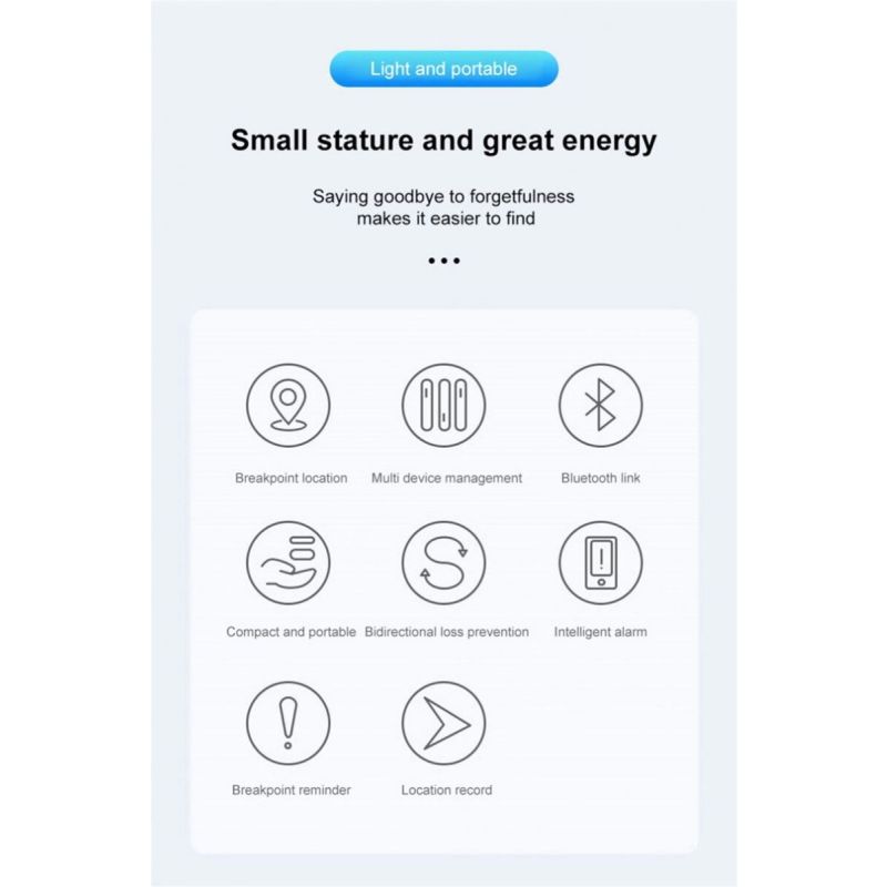 Mini GPS Tracker Bluetooth 4.0 Slimme Locator Realtime Locatie One Touch Find voor Sleutels Kinderen Huisdieren