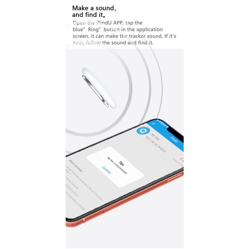 Mini GPS Tracker Bluetooth 4.0 Slimme Locator Realtime Locatie One Touch Find voor Sleutels Kinderen Huisdieren