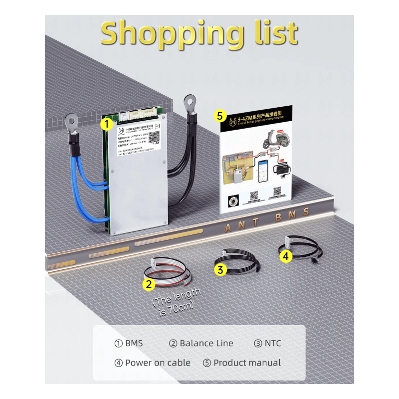 ANT Smart BMS 4S-24S | Bluetooth BMS voor E-bike/E-scooter | Lifepo4 Li-ion Batterij bescherming