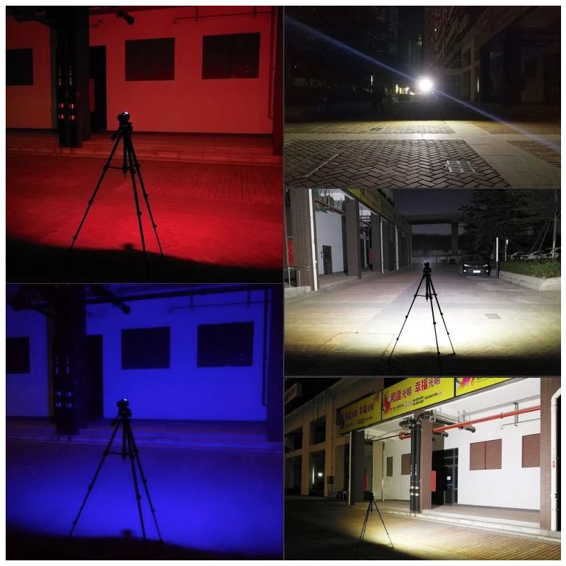 B11 duikzaklamp ideaal voor onderwaterfotografie en mariene verkenning rood blauw wit licht multi-lichtmodus
