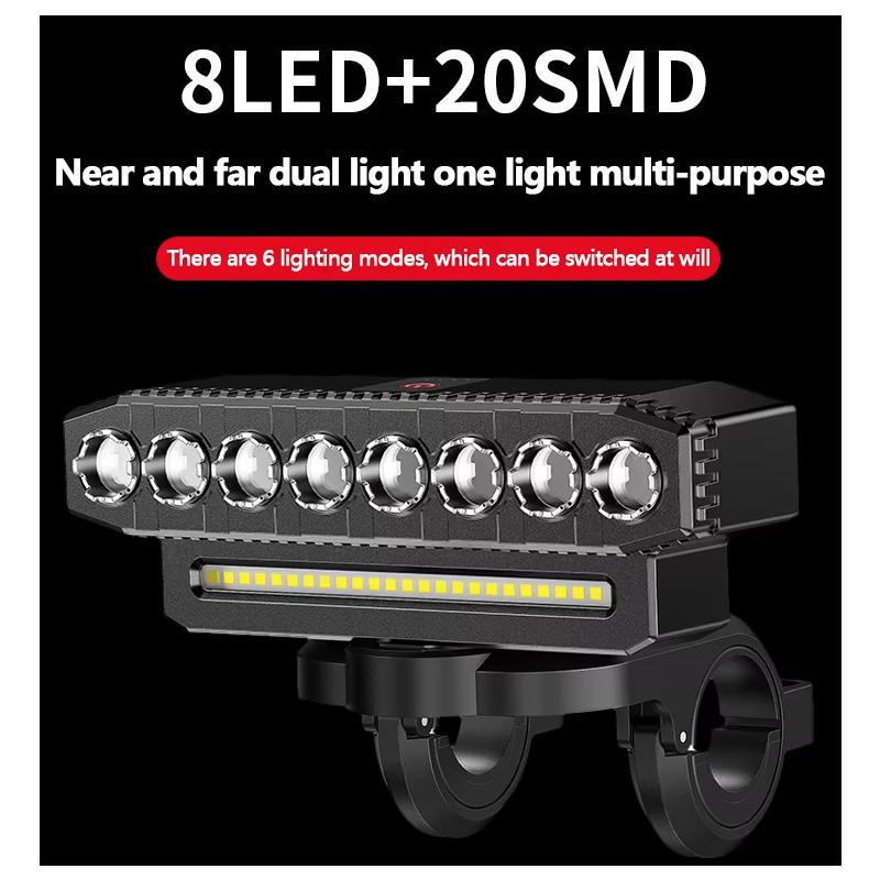 USB oplaadbare fietskoplamp en 120dB fietsveiligheidsaccessoire met draadloze bediening voor avontuurlijke fietsers