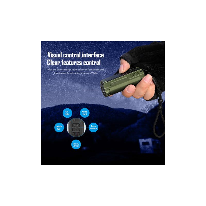 IMALENT BL50 krachtige EDC zaklamp 3600 lumen Type-C oplaadbaar compact ontwerp voor buitenavonturen