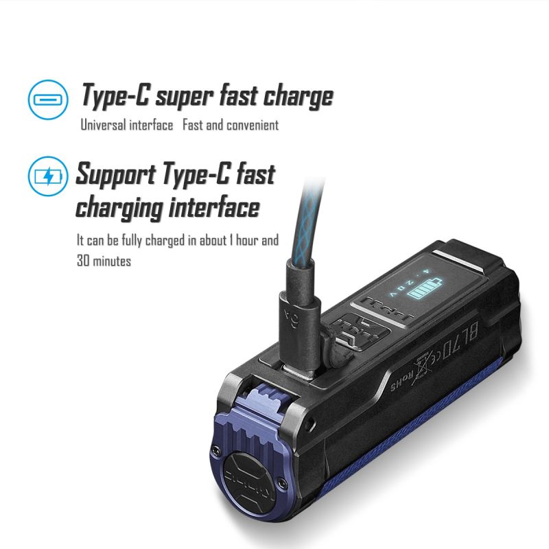 IMALENT BL70 Krachtige LED Zaklamp - 6000 Lumen, Type-C Snel Opladen & OLED Display