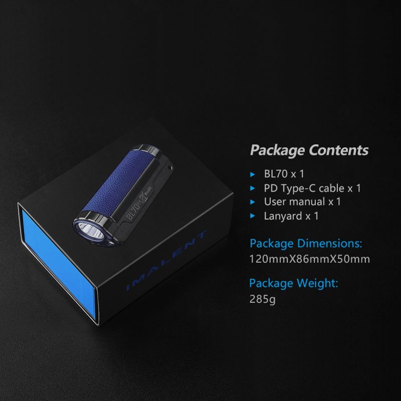 IMALENT BL70 Krachtige LED Zaklamp - 6000 Lumen, Type-C Snel Opladen & OLED Display