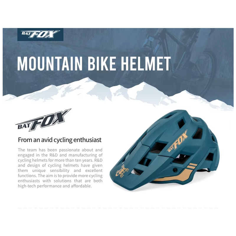 BATFOX Fietshelm voor Volwassenen Stijlvolle Verstelbare Mountainbikehelm met In-Mold Technologie Lichtgewicht