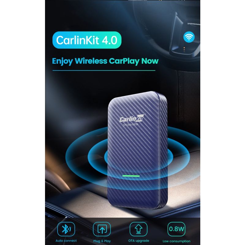 CarlinKit 4.0 Draadloze CarPlay Box Upgrade voor Audi VW Kia Plug en Play Handsfree Connectiviteit