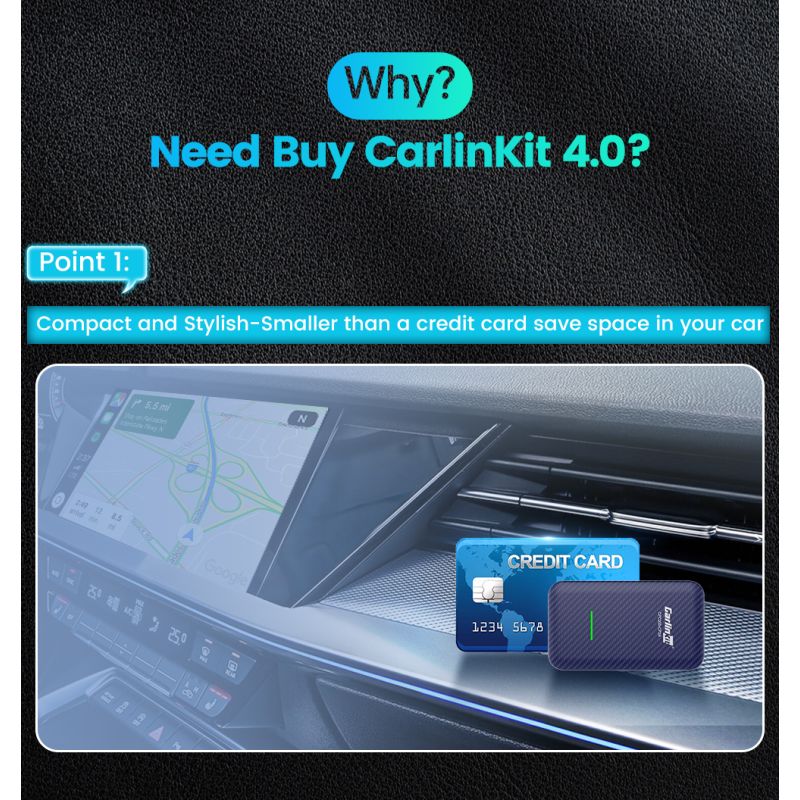 CarlinKit 4.0 Draadloze CarPlay Box Upgrade voor Audi VW Kia Plug en Play Handsfree Connectiviteit