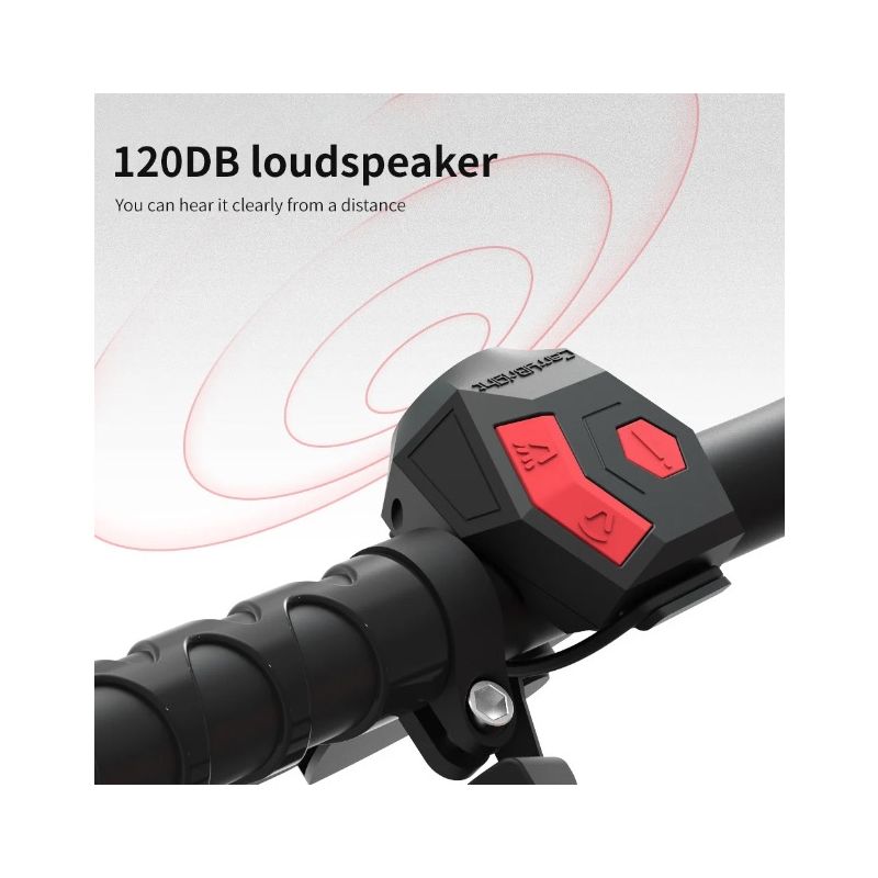 CarryBright CBH3 USB oplaadbare fietsbel 120dB elektrische bel voor persoonlijke veiligheid en stedelijk woon-werkverkeer