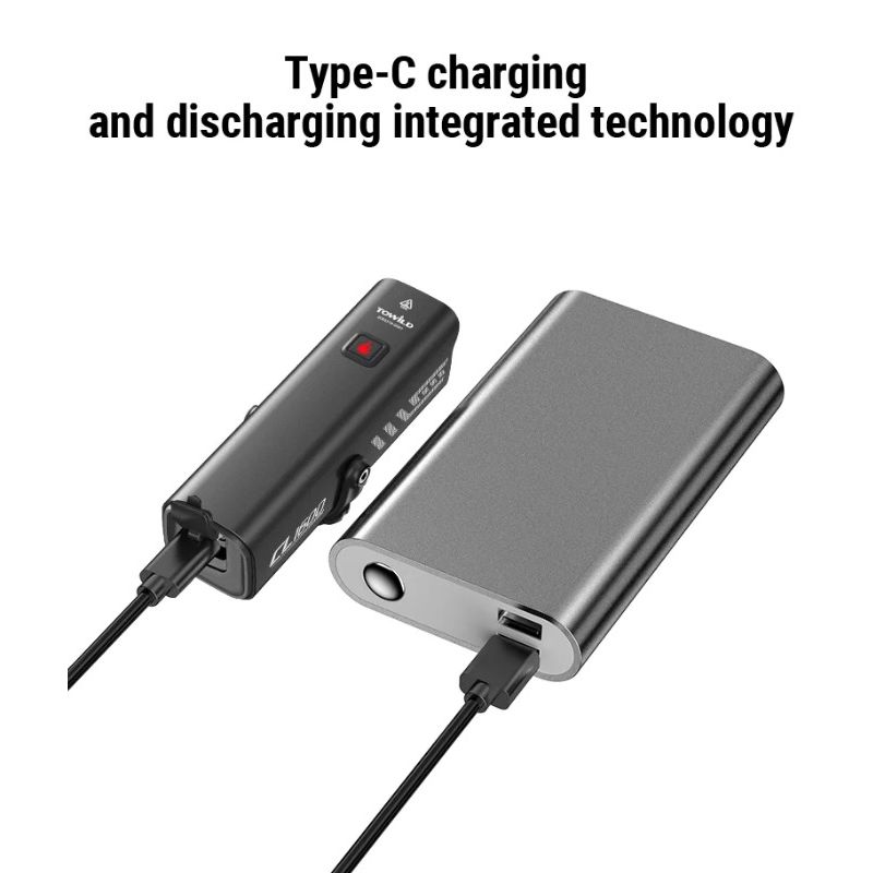 TOWILD CL1600 LED Fietslamp 1600LM USB Oplaadbaar 5000mAh Verstelbare Helderheid Nacht Fietsen Veiligheidsuitrusting