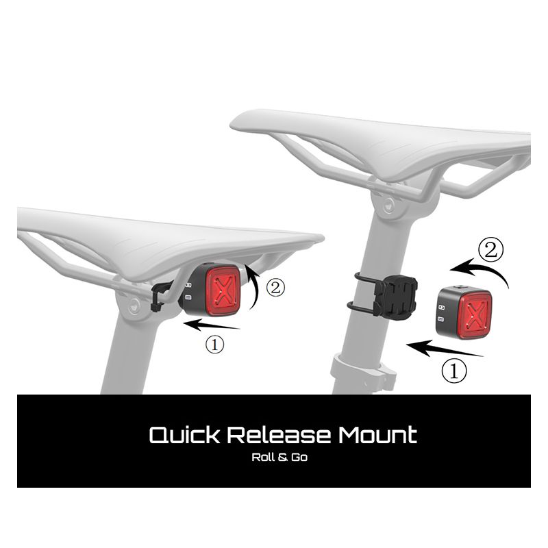 Enfitnix Cubelite III Slim Achterlicht 30 Lumen Fietsveiligheid USB Oplaadbaar LED Nachtwaarschuwingslicht