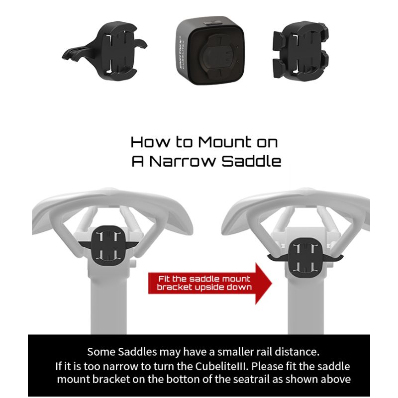 Enfitnix Cubelite III Slim Achterlicht 30 Lumen Fietsveiligheid USB Oplaadbaar LED Nachtwaarschuwingslicht